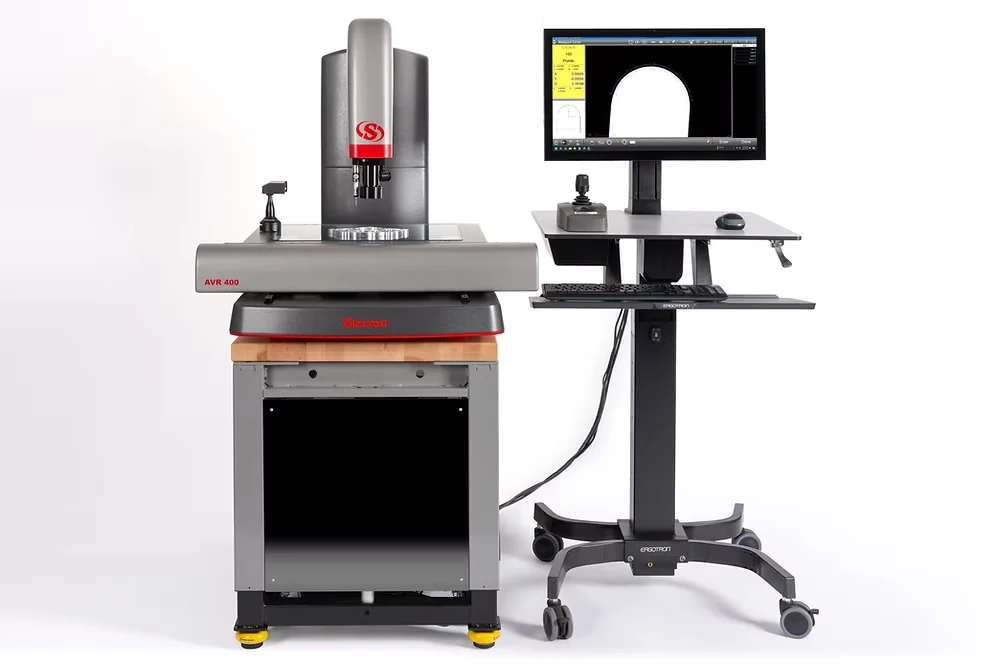 Starrett AVR 400 optical measurement system with touch probe and workstation